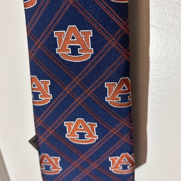 college station Other - Blue and Orange Auburn‎ war eagle Plaid Tie